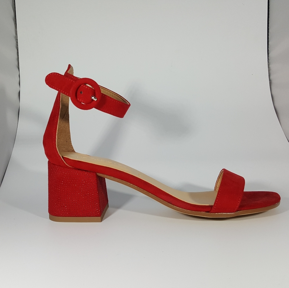 NR Rapisardi Ankle Strap Mid Heel Sandal